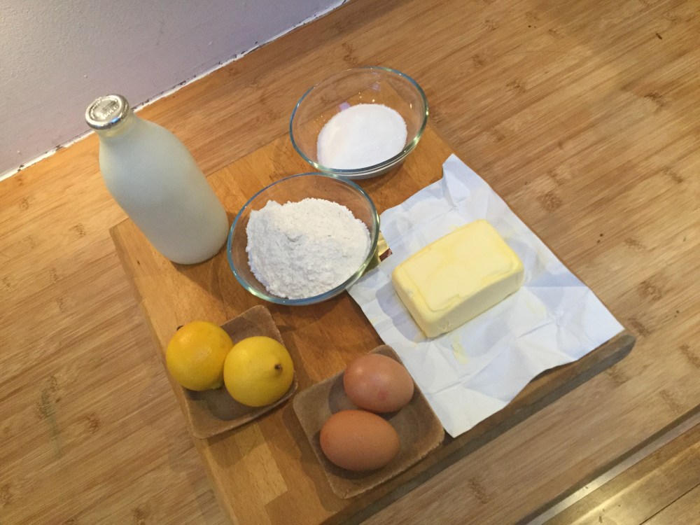 イギリスのパンケーキの材料